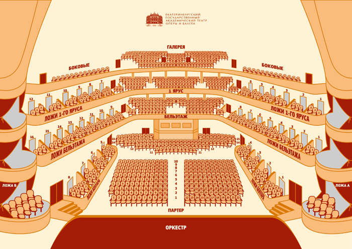 Схема зала театр оперы и балета нижний