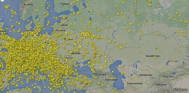 Сколько самолетов сейчас в небе