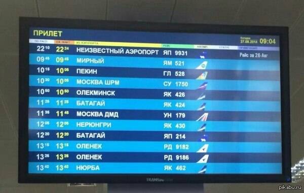 Аэропорт табло вылета. Расписание самолетов аэропорт Якутск.