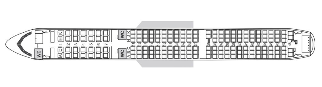 Airbus 321 neo схема салона