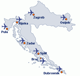 Международные аэропорты хорватии