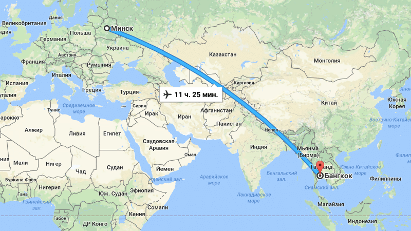Расстояние до таиланда на самолете время перелета | авиакомпании и авиалинии россии и мира