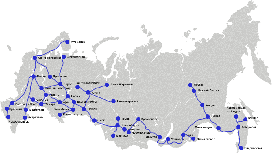 Северная железная дорога. схема дороги по регионам