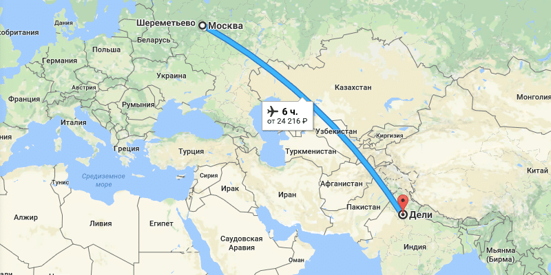 Расстояние от москвы до венеции на самолете