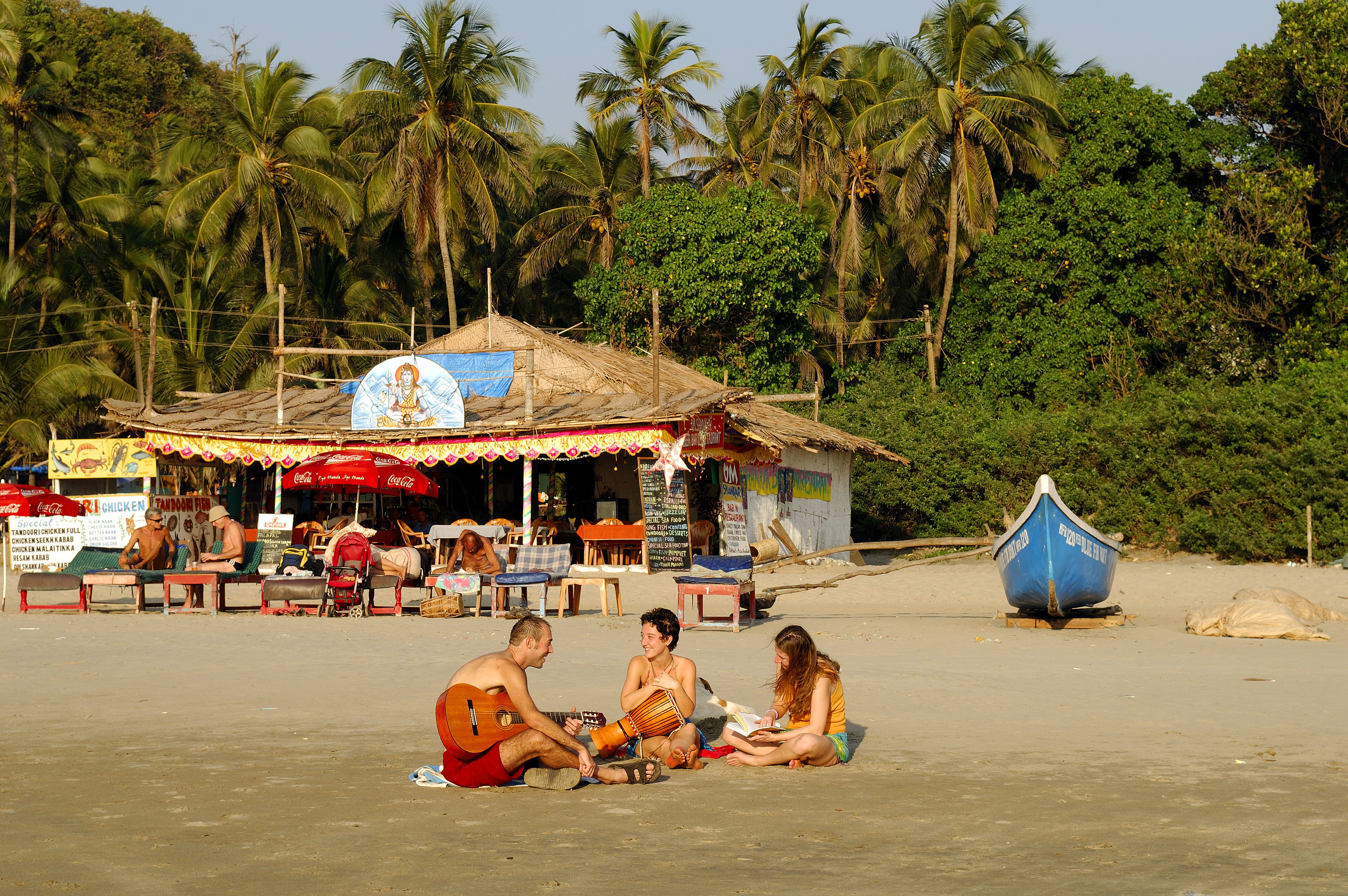 Пляж беталбатим на гоа, индия - betalbatim beach