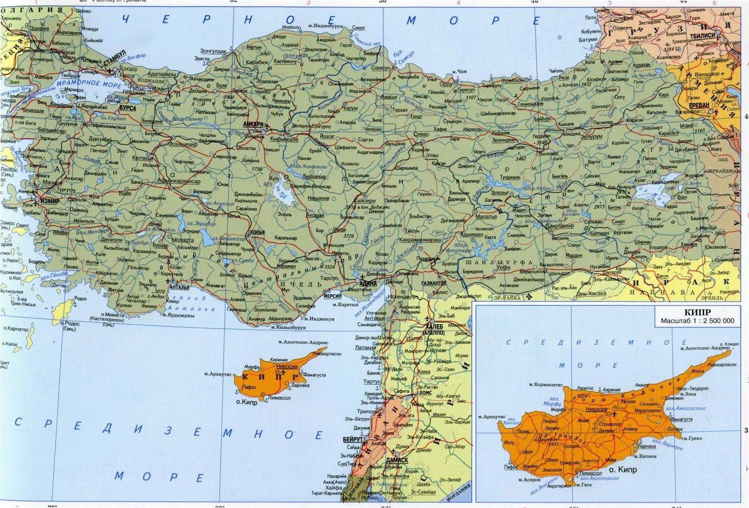 Курорты турции на средиземном море. турция: подробная и крупная географическая карта с городами на русском языке