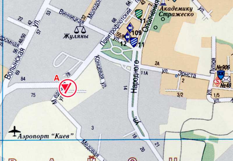 Карта аэропорта «жуляны»