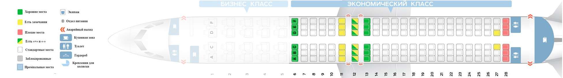 Расположение мест в самолете боинг 737 800 аэрофлот схема салона аэрофлот