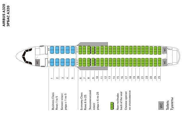Схема салона и лучшие места airbus a320-100/200 s7 airlines | авиакомпании и авиалинии россии и мира