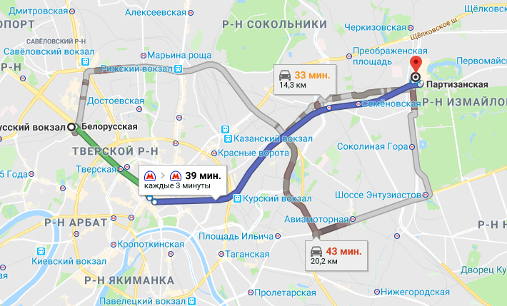 Как добраться с Казанского до Киевского вокзала на метро