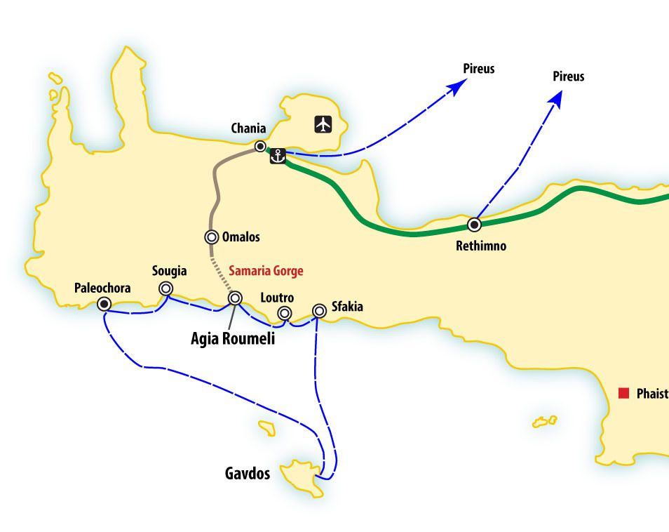 Самарийское ущелье на острове крит - история, маршрут, фото на карте