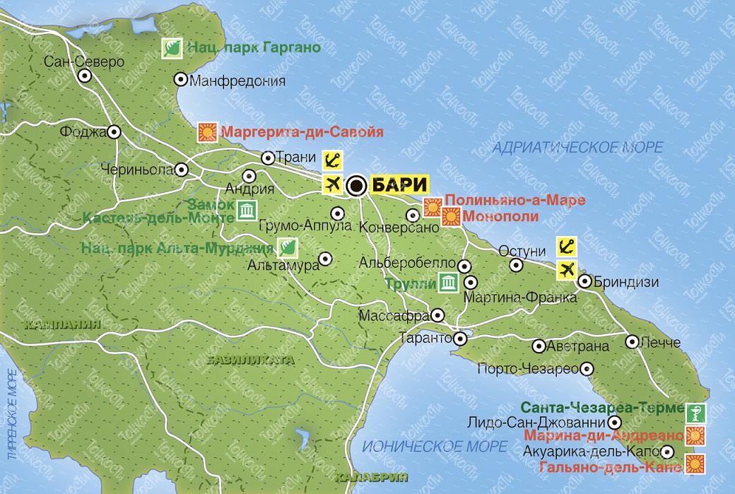 Альберобелло Италия — курорт на карте, достопримечательности