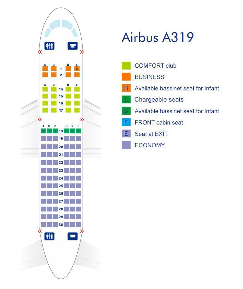"аэробус а320": описание, схема салона, лучшие места, фото