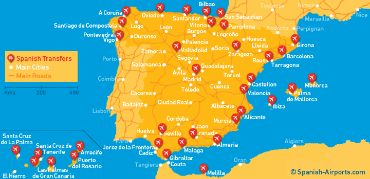 Карта испании