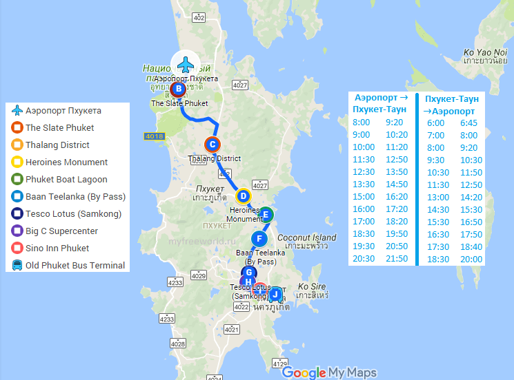 Аэропорты тайланда - самуи, пхукет, паттайя | карта 