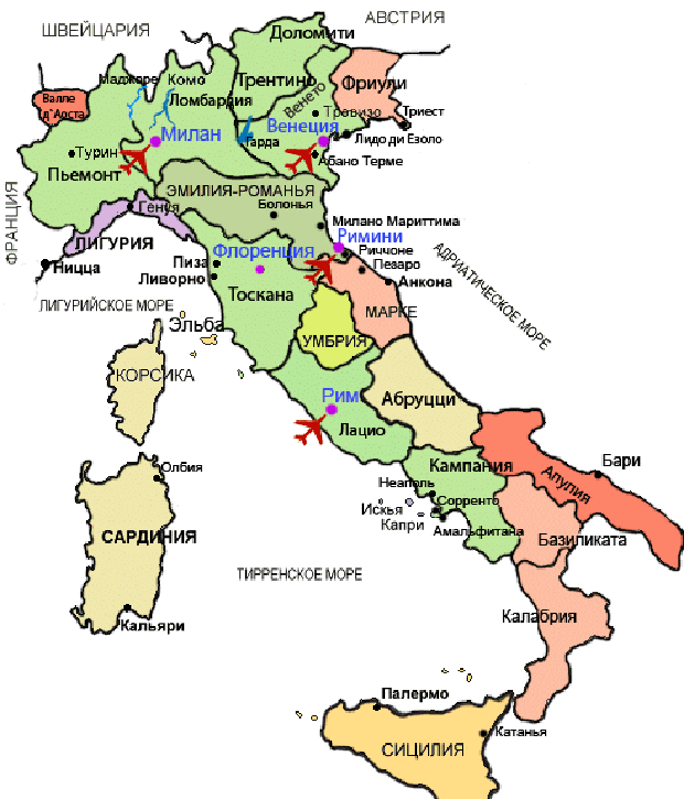Италия какая республика. Административное деление Италии карта. Карта Италии с провинциями и городами. Регионы Италии на карте. Административно территориальная карта Италии.