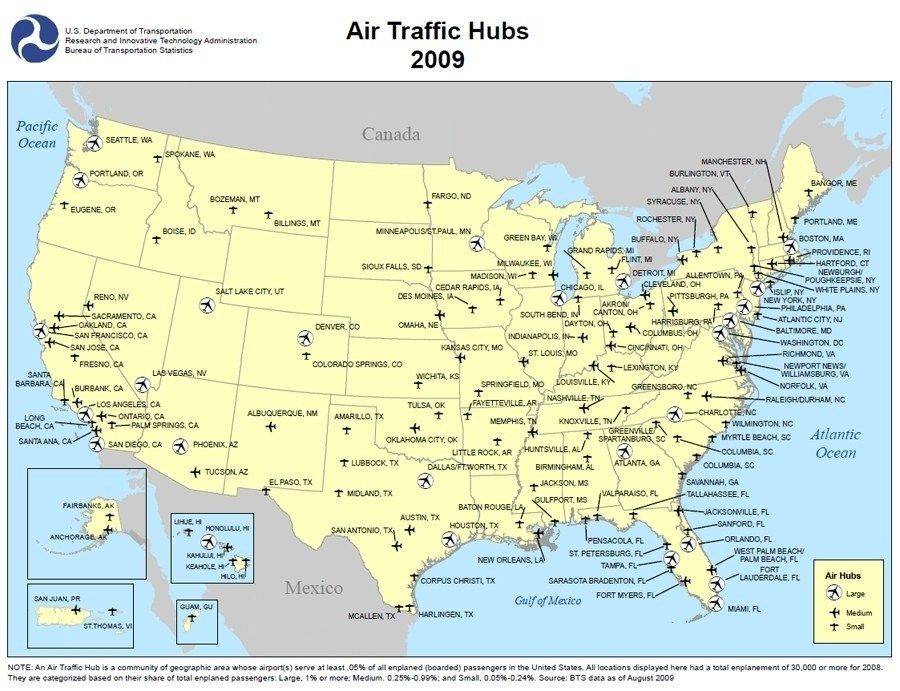 Крупнейшие международные аэропорты америки