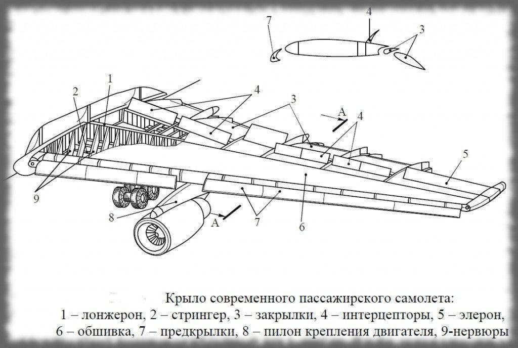 Как устроен самолет: названия частей самолета