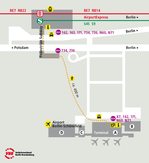 Как добраться из аэропорта берлин шенефельд (schönefeld) в центр берлина?