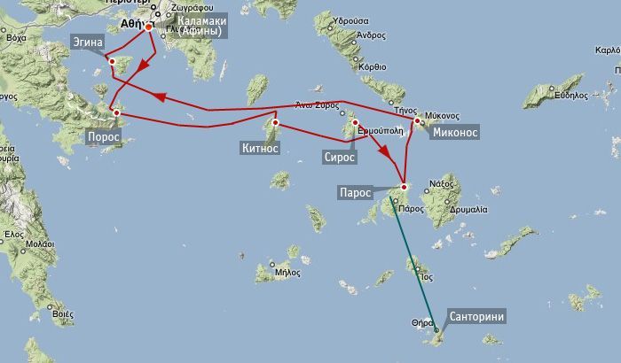 Санторини: транспортное сообщение на острове
