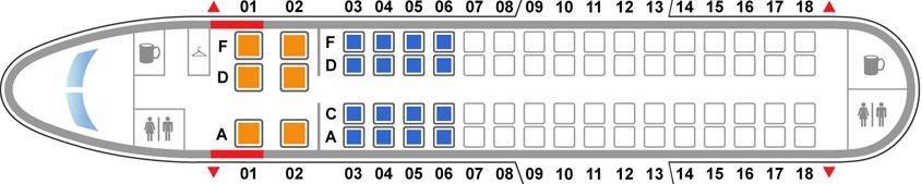 Самолет embraer 170 схема салона s7