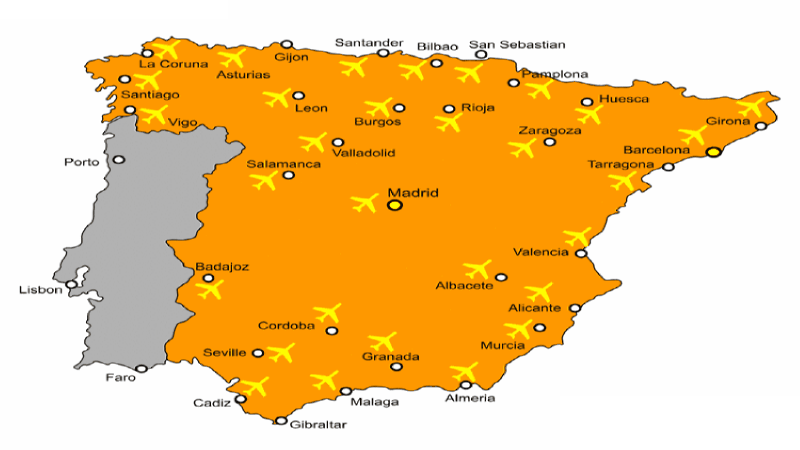 Карта испании с курортами на русском языке » travel guide