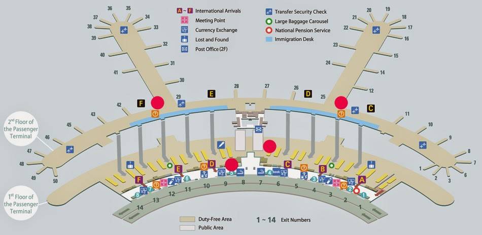 Инфраструктура аэропорта инчхон: камеры хранения, залы ожидания и другие услуги