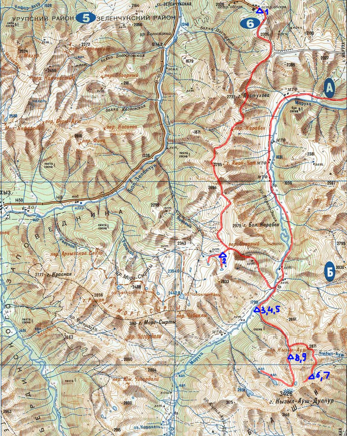 Карта архыза