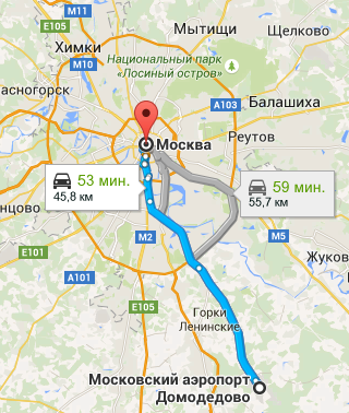 Аэропорты на карте москвы: шереметьево, домодедово, внуково