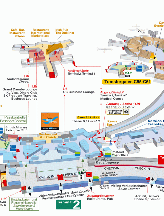 Аэропорт вены: vienna international airport, где находится международный венский аэропорт швехат, схема на русском языке, карта австрии, сайт, код