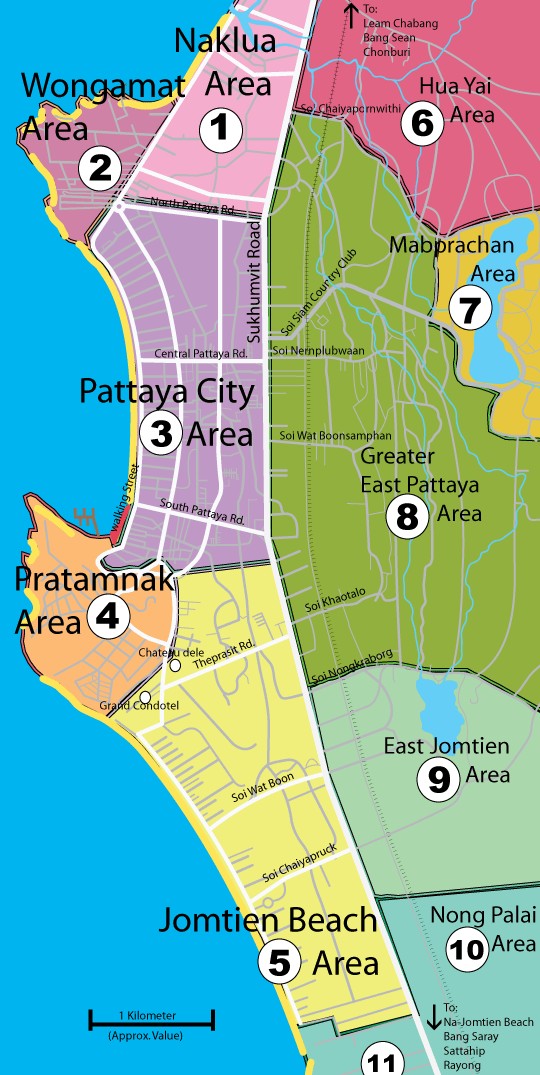 Районы паттайи: где лучше жить и покупать недвижимость. наклыа и северная паттайя, центр и джомтьен | не сидится