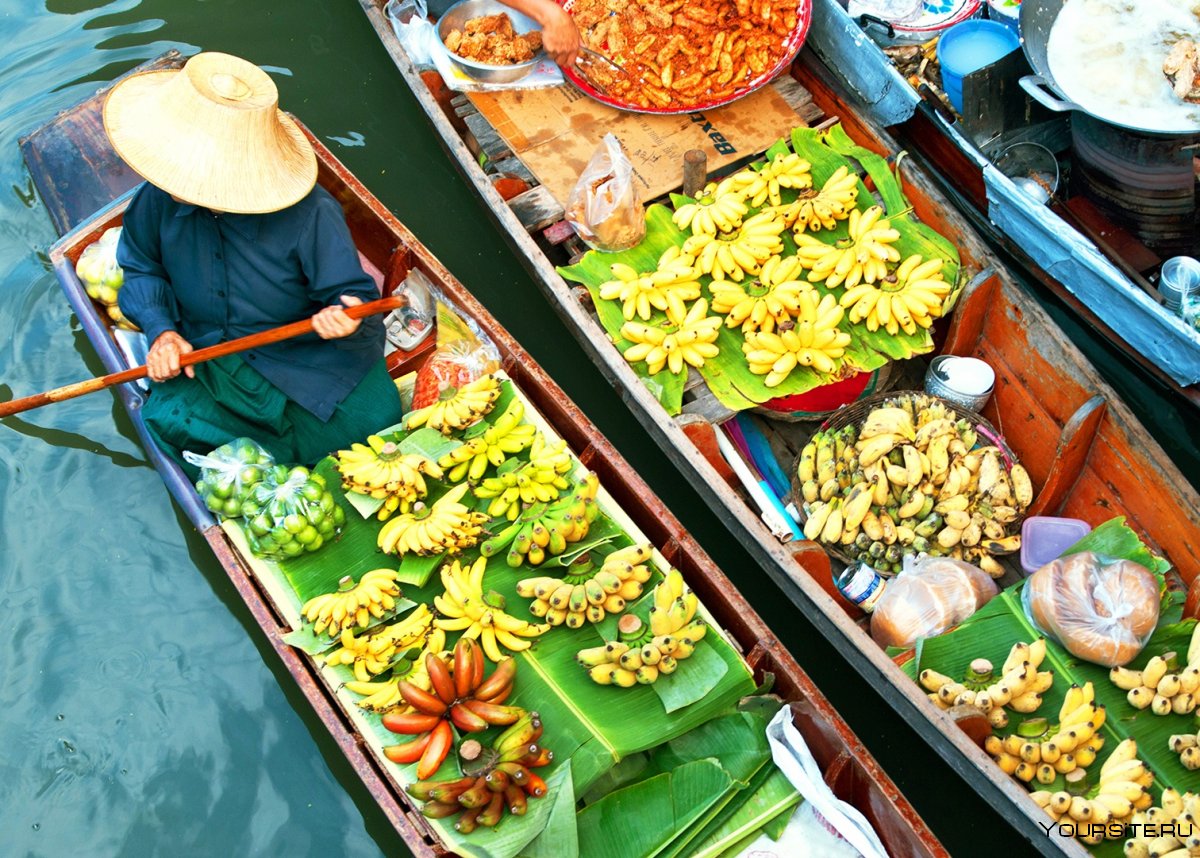Плавучий рынок в бангкоке