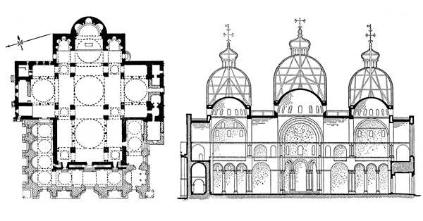 План собора Сан-Марко, 11в.