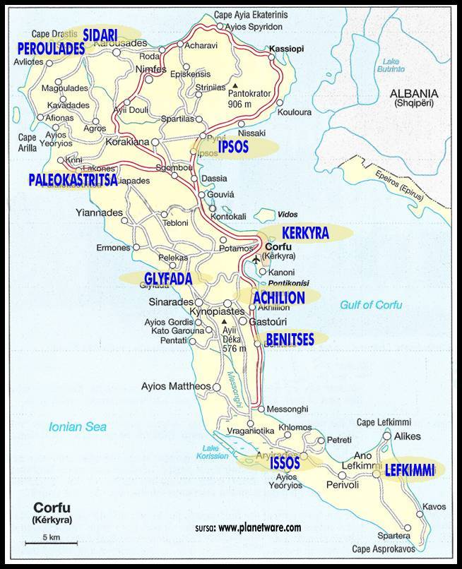 Аэропорт корфу: название, расположение на карте греции