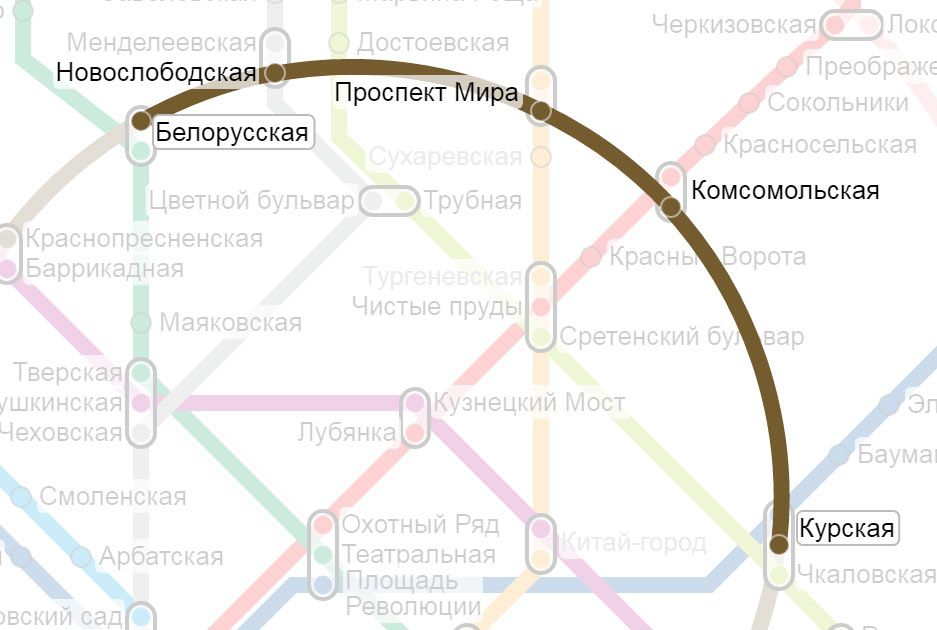 Как добраться с ярославского до курского вокзала