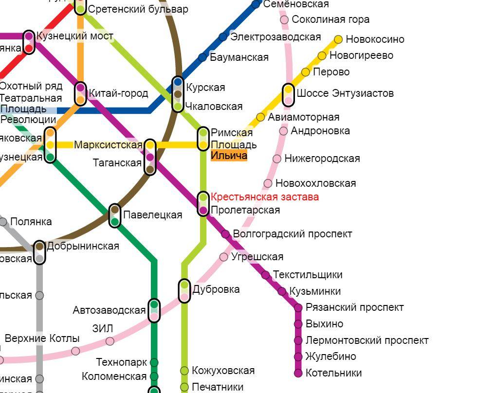 Как добраться с курского вокзала до киевского вокзала на метро