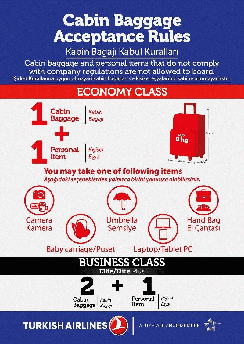 Turkish airlines - авиакомпания турецкие авиалинии, нормы провоза багажа и ручной клади - 2021 - страница 66