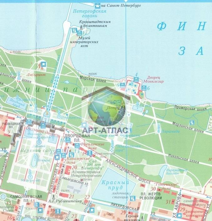 16 популярных достопримечательностей петергофа