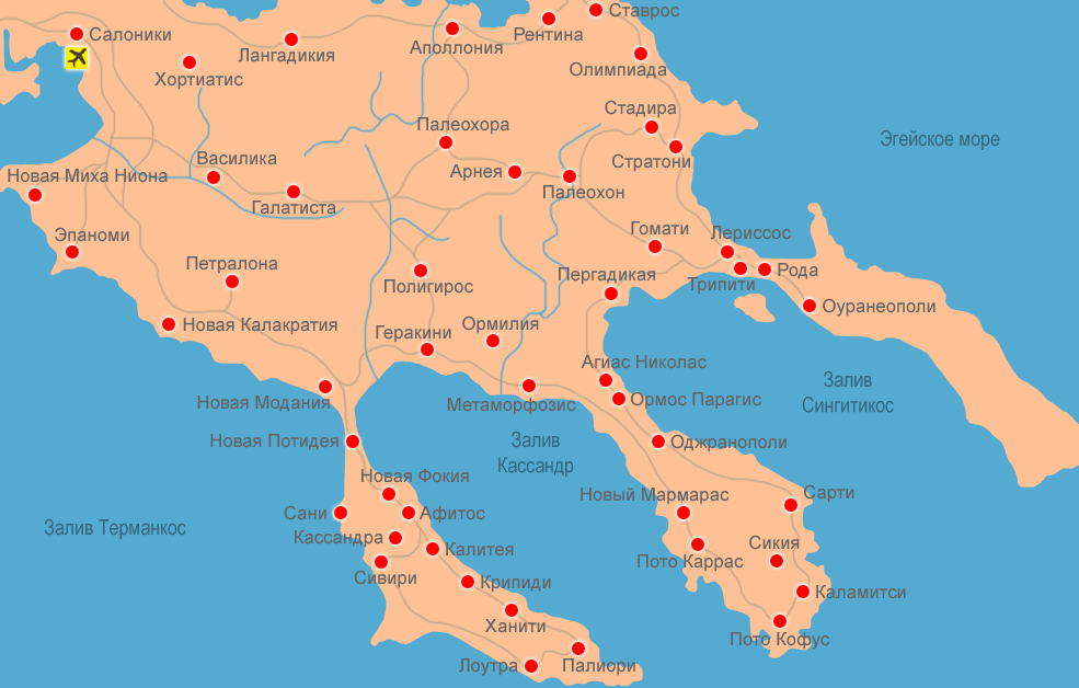 Карта ионических островов греции на русском языке. курорты греции
