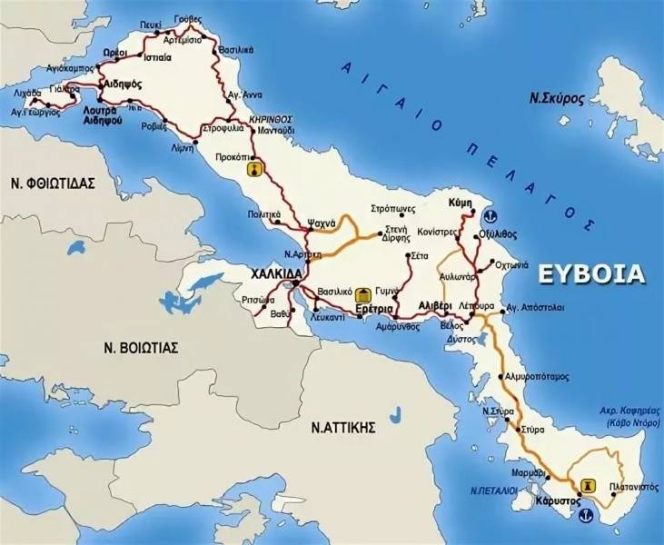 Эвия на карте греции: погода на острове, достопримечательности эвбеи