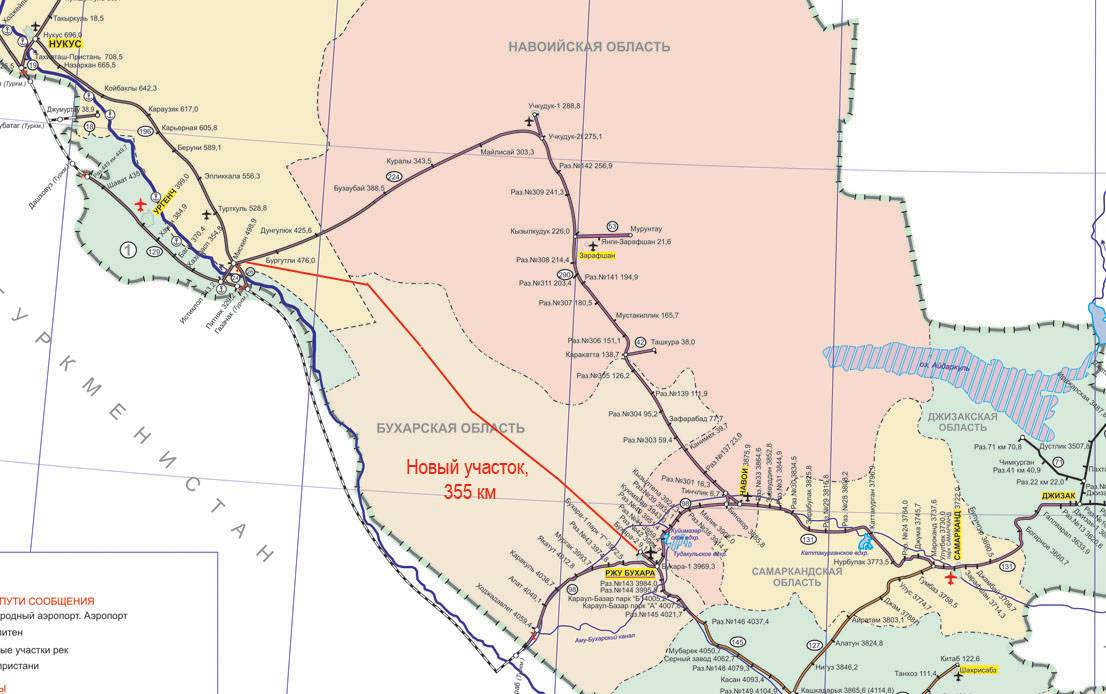Узбекские железные дороги: карта, особенности