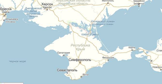 Карта аэропортов полуострова крым