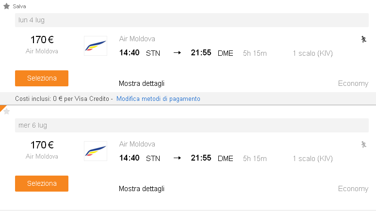 Список авиакомпаний в молдове
