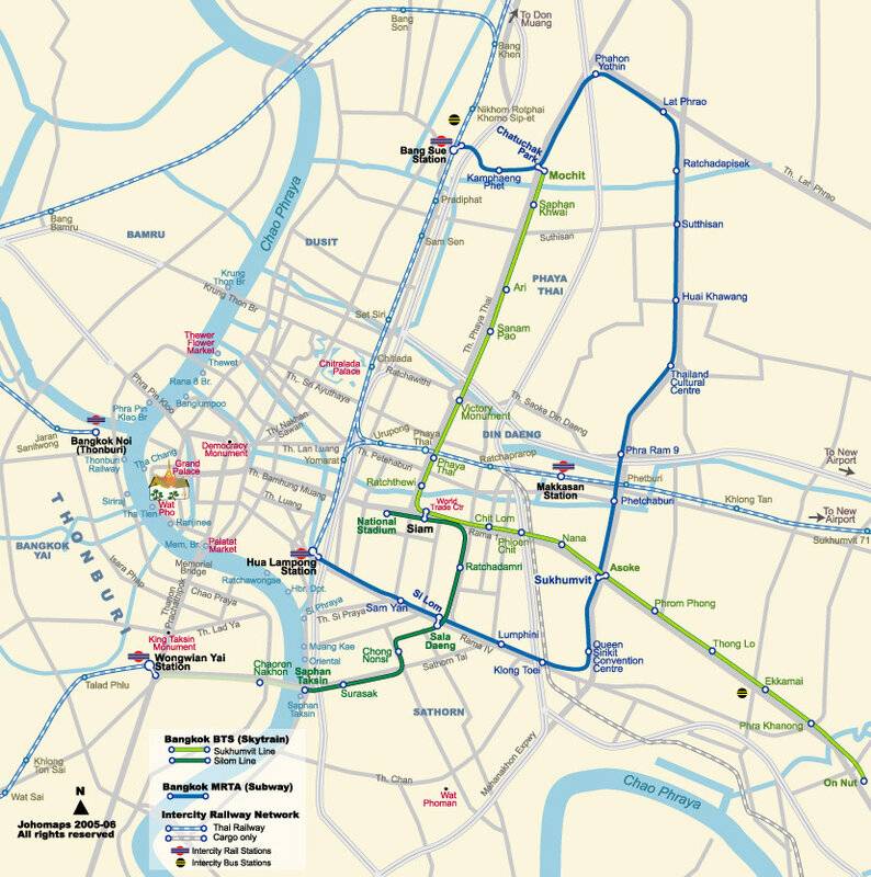 Карта метро бангкока с возможностью скачать или распечатать