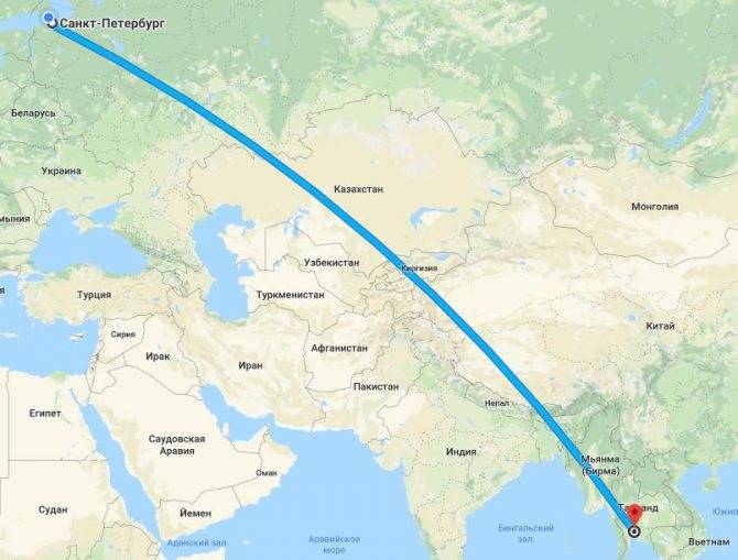 Сколько часов лететь до тайланда из москвы