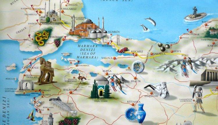 Карта турции на русском языке с городами и курортами