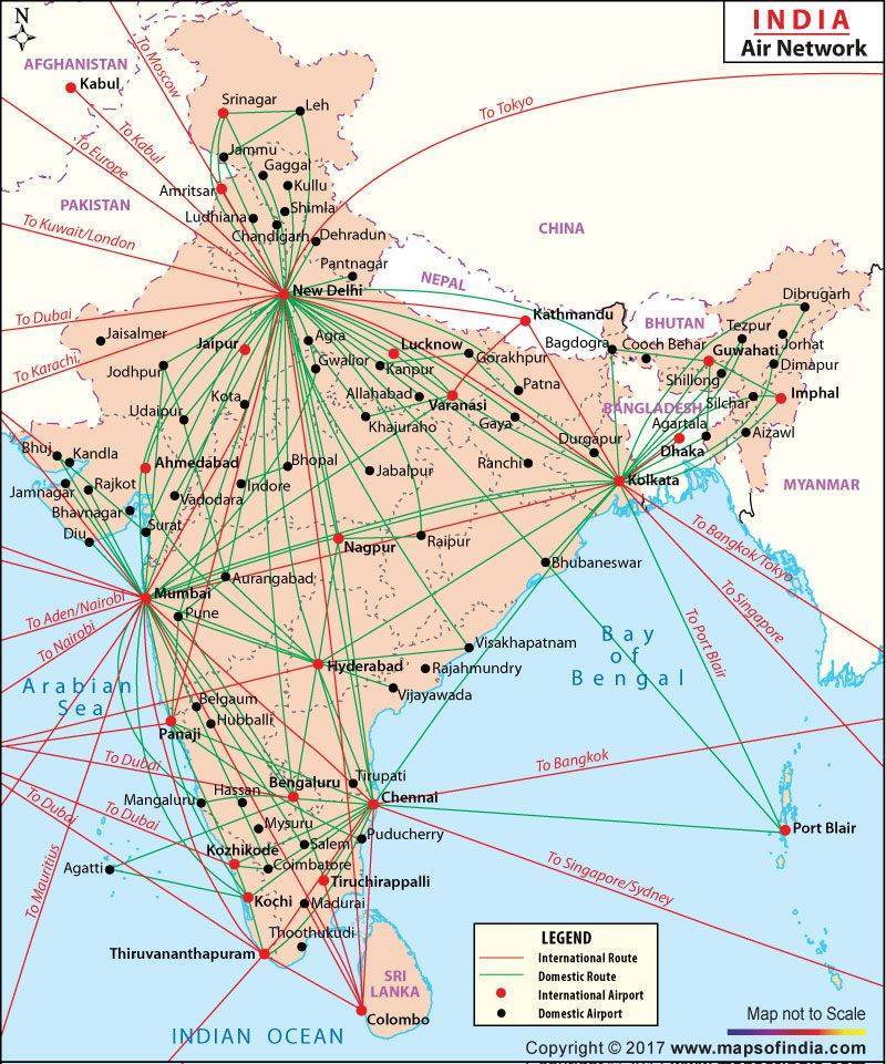 Список международных аэропортов индии