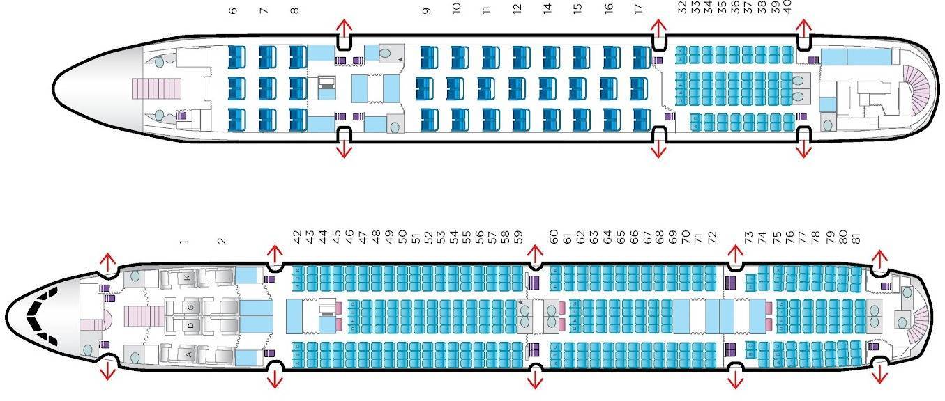 Лучшие места и схема салона самолета airbus a380-800