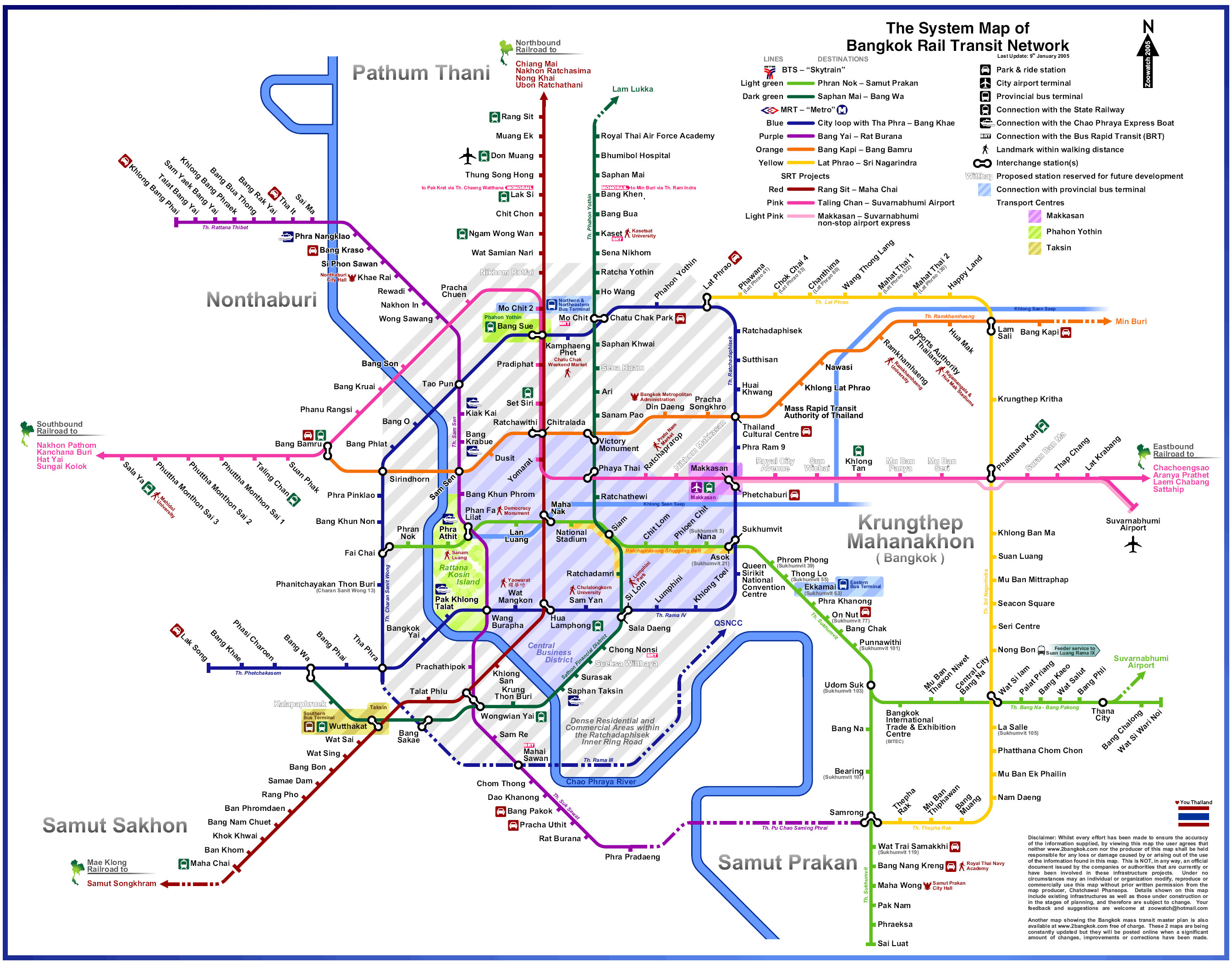 Метро в бангкоке схема