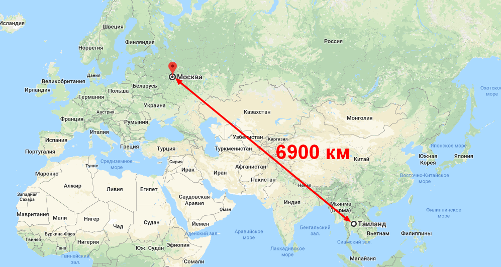 Москва – пунта кана: расстояние и длительность полета